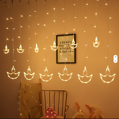 Curtain String Lights 2.5M 120 LED 8 Modes Lights for Bedroom Wall Wedding Outdoor Party Diwali Decoration